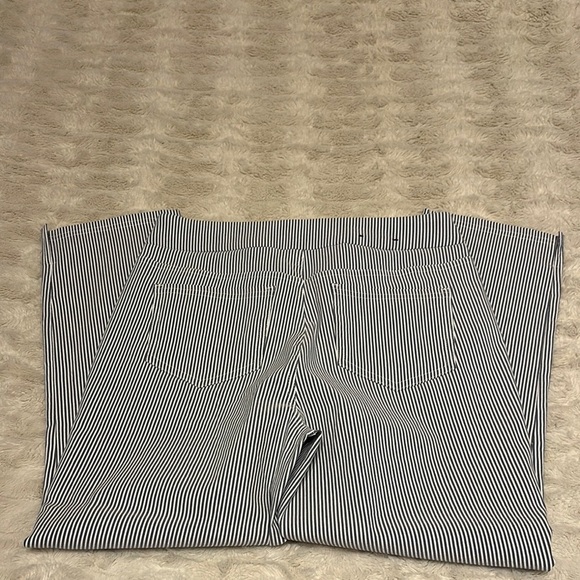 Striped Blue and White Capri Pants - Picture 5 of 5